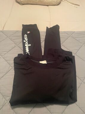 Champion Black Crewneck crop top